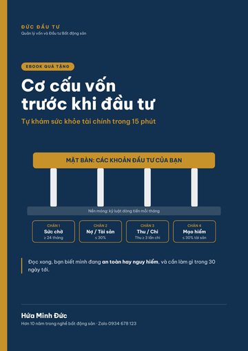 Bìa ebook Cơ cấu vốn trước khi đầu tư – Tự khám sức khỏe tài chính trong 15 phút